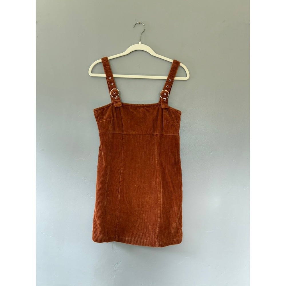 M Forever21 Corduroy Overall MiniDress 70s Twee Cottagecore Fall Vintage Revival